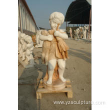 Western Life Size Colored Stone Children Statue